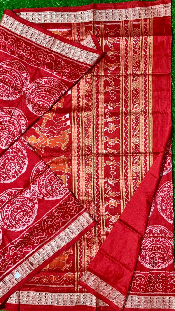 Sambalpuri Silk Saree with bandha design